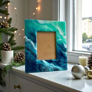 Decorative Resin Photo Frame with Artistic Handmade Craftsmanship for Living Room Display - Product Image 6