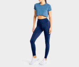 2026 New High Waist Solid Color Full Length Leggings With Invisible Pocket <b>Stretch</b> Breathable Yoga Pants - Product Image 1