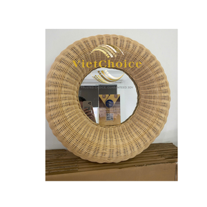 Super Sale Modern Natural Rattan Woven <b>Mirror</b> Eco-Friendly Multifunction Storage Baskets Kitchen Hotel Restaurant Vietchoice - Product Image 1