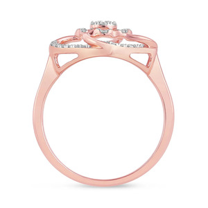 Anillo de Oro Rosa con Diamantes Floral Orbit - Product Image 3