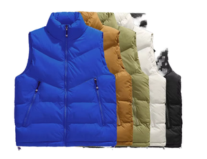 Custom Mens Puffer Vest Lightweight Stand Collar <b>Quilted</b> Sleeveless Winter <b>Gilet</b> Multi Color Outerwear - Product Image 5