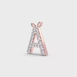 Custom Design Men's Luxury Silver Plated Heart Love Alphabet Pendant with Moissanite Hip Hop Style Necklace - Product Image 4