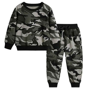 Conjunto Deportivo Infantil Personalizado con Estampado de Camuflaje 2 en 1, Venta al Por Mayor, Invierno, Cálido, Ecológico, Transpirable, 100% Algodón, Ropa Deportiva Urbana - Product Image 2