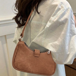 Bolso de Hombro Vintage de Cuero PU Marrón para Mujer, con Cierre de Cremallera de Poliéster, Correa Única, Estilo Bandolera/Hobo, para Viajes al Aire Libre - Product Image 4