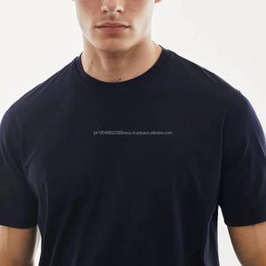 T-shirts à manches courtes surdimensionnés en tissu de laine peignée 100% coton pour hommes, unis, vierges, logo personnalisé, séchage rapide - Product Image 4