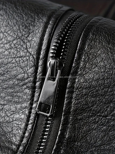 Chaqueta de moda de cuero auténtico con cremallera personalizada para hombre de buena calidad a precios mayoristas chaquetas de moda de cuero de color personalizado - Product Image 2