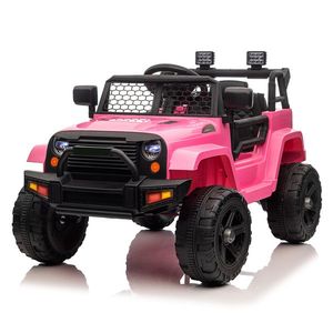 LEADZM Auto Eléctrico para Niños con Doble Tracción, 12V 4.5A.h, Color Rosa, para Jeep, con Control Remoto de 2.4G - Product Image 1