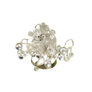 Vente chaude À La Main Fantaisie De Noël Serviette Anneau Élégant Étincelle Perle Conception Papier Matériel pour Une Utilisation De Table Usine En Gros - Product Image 1