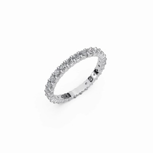 Anillo de Diamantes Cultivados en Laboratorio CVD, Redondos, de Oro Blanco de 18K, con Certificación IGI, Tipo Eternity - Product Image 4