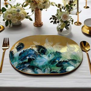 Nuevo diseño personalizado hecho a mano laca festoneado mantel de lujo seguro para alimentos producto OEM de Vietnam - Product Image 4