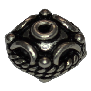 Perles de football en argent sterling de 8 mm, perles ethniques en argent sterling, fabricant de perles et composants en argent pour la fabrication de bijoux - Product Image 6