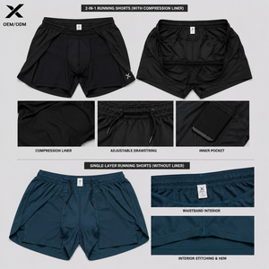 Pantalones Cortos Deportivos X Sports City para Hombre, 100% Poliéster, para Correr, Gimnasio, Uso Diario, Colores Premium, Secado Rápido, Tejido de Poliéster, OEM/ODM - Product Image 3