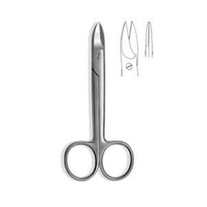 4.25 inches (10.8 cm) or 4.75 inches (12 cm) <b>crown</b> cutting scissors curved <b>crown</b> cutting scissors straight Dental Collar and - Product Image 4