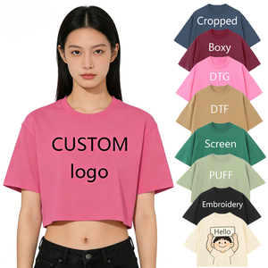 เสื้อกล้ามผู้หญิง ผ้าฝ้ายเจอร์ซีย์ 100% แขนสั้น ระบายอากาศได้ดี สไตล์สตรีทแวร์ เสื้อยืดลำลอง สั่งทำป้ายแบรนด์ส่วนตัว รับผลิตแบบ OEM ขายส่ง สหรัฐอเมริกา - Product Image 1