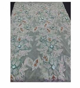 Tela Bordada con Encaje Floral Hecha a Mano, Material Textil Decorativo para Vestidos de Fiesta al Mejor Precio - Product Image 2