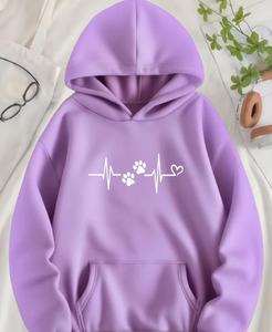 Sweat à capuche d'hiver élégant et confortable pour femmes, 100% coton, brodé et imprimé numériquement, pour l'hiver - Product Image 6