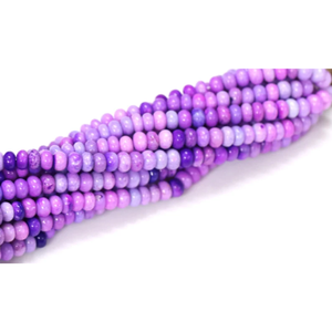 Magnifiques perles d'opale violettes ombrées, forme ronde, lisses, 7-10 mm, perle d'opale ombrée violette, qualité AA. - Product Image 4