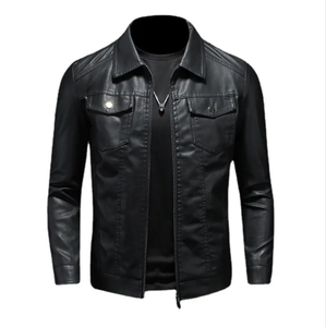 High Quality Embroidery Black Baseball Leather Jackets <b>Men</b> Zip up Leather Jacket Custom Design Black Dye jacket for <b>men</b> - Product Image 1