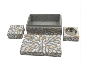 Customized Giveaway Gifts <b>Box</b> set of Incense Bakhoor Burner and with storage of bakhoor made by Mother of pearl gifts low price - Product Image 6