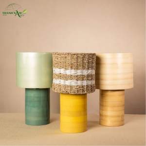 Handmade Bamboo Minimalist Table Lamp with Modern Color Finish Indoor <b>Light</b> Covers and Lamp <b>Accessories</b> - Product Image 1