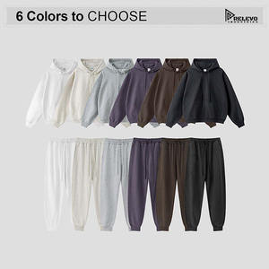 Conjunto de Sudadera con Capucha Extra Grande y Pantalones Deportivos |   Chándal Unisex Personalizable al por Mayor, 100% Algodón, Secado Rápido, Transpirable - Product Image 3