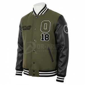Chaqueta universitaria con logotipo personalizado, chaqueta gruesa de invierno a la moda callejera con cierre de botón a presión, piel de oveja, tejido impermeable para clima frío - Product Image 2