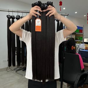 Venta caliente 2024 Super doble dibujado hueso recto trama paquetes de Cabello 100% extensiones de cabello vietnamita crudo cortadas directamente de humano - Product Image 3
