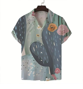 เสื้อฮาวายลายดอกพิมพ์สีสันสดใสสำหรับผู้ชาย ผ้าเรยอน ลดราคาสุดคุ้มช่วงซัมเมอร์ - Product Image 4