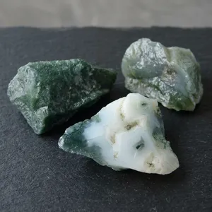 Agate mousse naturelle brute |   Fournisseur en gros d'agates mousse brutes et de pierres précieuses en cristal d'Inde - Product Image 2