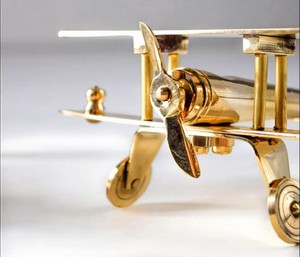 Avión a Reacción de Latón, Avión Antiguo, Adorno Decorativo para Mesa, Estatua en Miniatura, Decoración de Interiores para el Hogar, Regalo - Product Image 3