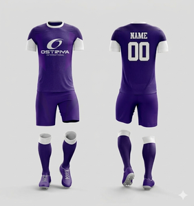 Custom Football Jersey Soccer Uniform Kit Heat-Transfer Printed Logo Short Front 100% Polyester Quick Dry Custom Team <b>Name</b> - Product Image 4