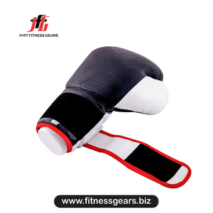 อุปกรณ์ฟิตเนส JUST FITNESS GEARS ถุงมือชกมวย MMA หนังแท้สั่งทำโลโก้ได้ ปิดแบบตีนตุ๊กแก ระบายความชื้นได้ดี คุณภาพสูง สำหรับผู้ใหญ่ - Product Image 6