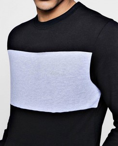 Survêtement pour homme à blocs de couleur, col rond, manches longues, 100% coton, respirant, style décontracté, coupe classique, poches latérales - Product Image 3