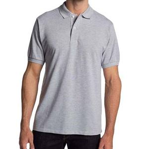 Camiseta de Moda para Hombre, Diseño Nuevo, Logotipo Bordado, Transpirable, Tejida, Antiarrugas, Color Gris Jaspeado, para Golf - Product Image 1