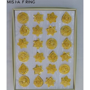 Vintage Gold Plated Adjustable Fashion Ring Jewelry Women Saudi Arabia <b>Wedding</b> Ring Classic Luxurious Gold-Plated Large Rings - Product Image 1