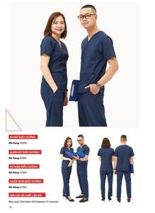 Conjunto de Uniformes Médicos Unisex Azul Marino de Ajuste Cómodo – Tela Elástica WFX-CVC Premium Diseñada para Hospitales y Entornos Clínicos - Product Image 2