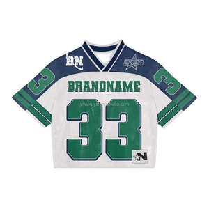 Op maat gemaakt ademend antibacterieel American Football shirt met korte mouwen, teamnaam op de voorkant, gepersonaliseerde naam en nummer - Product Image 4