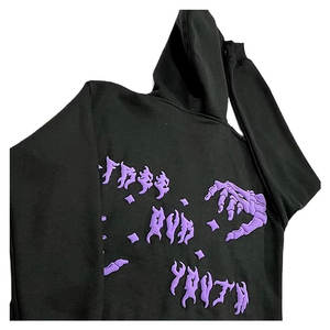 Sweat à capuche personnalisé imprimé DTF DTG avec strass pour hommes, streetwear, sweat à capuche oversize tendance, sweat à capuche en coton, logo personnalisé en usine - Product Image 2