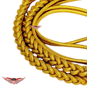 Aiguillette dorée de luxe torsadée en fil de métal avec embout doré métallique - Product Image 3