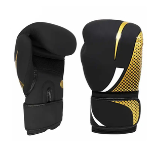 Guantes de Boxeo con Cordones 'No Boxing No Life', de Cuero Azul, para Entrenamiento de Adultos, MMA, Kickboxing, Super Punching - Product Image 3
