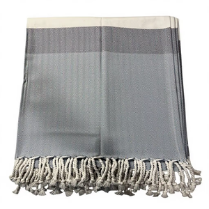 Serviette de plage Fouta en twill rayé 100% coton, séchage rapide, douce pour la peau, écologique, personnalisable - Product Image 1
