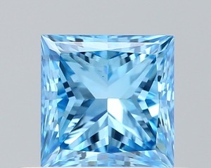 เพชรเม็ดเดี่ยวสีน้ำเงินสดใส 0.54 กะรัต ทรงปรินเซส ผลิตด้วยวิธี CVD ได้รับการรับรองจาก IGI คุณภาพการเจียระไนดีเยี่ยม สมมาตรดีเยี่ยม เพชรหลวมสีน้ำเงิน - Product Image 1