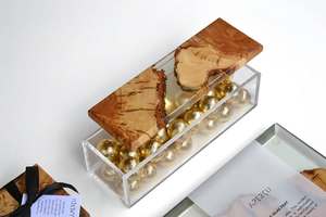 กล่องใส่ขนม PearlAura Crescent Sweet Box ทำมือจากไม้และอะคริลิก พร้อมฝาปิดมุก สำหรับรอมฎอน 2027 เหมาะสำหรับเป็นของขวัญ อิฟตาร์ และของตกแต่งสุดหรู - Product Image 5