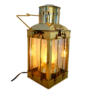 Lanterne à huile artisanale de style antique en laiton massif, lampe nautique maritime pour bateau, lanterne suspendue pour décoration intérieure - Product Image 1