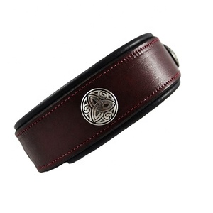 Handmade Custom Design Leather Soft Padded <b>Dog</b> <b>Collar</b> With Concho Decoration Wholesale Manufacturer All Sizes Available - Product Image 1