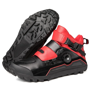 Chaussures de moto en cuir respirantes et coupe-vent pour la conduite tout-terrain, bottes de course sur route et chaussures d'aventure - Product Image 6