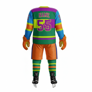 Fábrica de Uniformes de Hockey sobre Hielo Personalizados OEM |   Camisetas de Hockey Transpirables de Malla |   Ropa Deportiva con Impresión Digital, Logotipo y Número Personalizados, Color Personalizado - Product Image 2