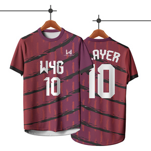 Breathable Spandex Polyester Sports Jersey 100% Polyester Soccer Jersey Custom Sublimated Breathable Mesh Quick Dry Short Sleeve - Product Image 3