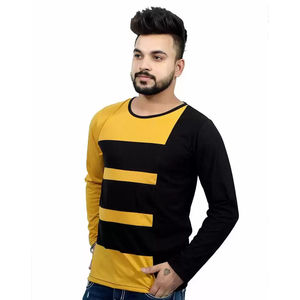 Camiseta de Manga Larga para Hombre 2026, de Algodón y Poliéster, Negra y Amarilla, Ligera, de Alta Calidad - Product Image 3