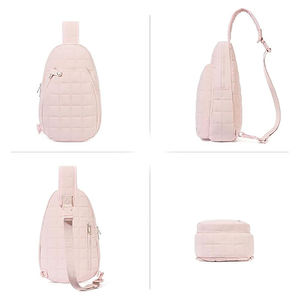 Elegant Pastel Pink Tennis Sling Bag Multi Pocket Athletic <b>Racket</b> Carrier for Professional and Amateur Players - Product Image 4